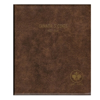 (Pre-Order) Five Cents Canada 1922-Date Unimaster Brown Vinyl Coin Binders