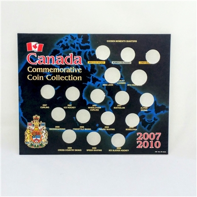 2007-10 Olympic Empty 17-coin Square Board - includes sleeve
