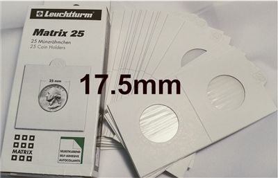 25 x Self-Adhesive Cardboard 2x2 Holders - Misc size - (17.5mm).