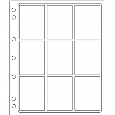 2x 9 Pocket Coin ENCAP Pages for PCGS Certified Coin Holders Slabs