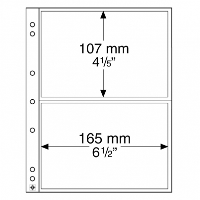 2 Pocket Page Sheet for Numis 4-Ring Binder (pack of 10) Numis 2C