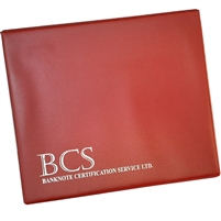 Red BCS Certified Currency Album with 10 Pages