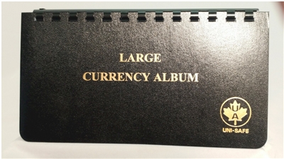 Large Currency Album - 4x8" contains 10 pages for Paper Money