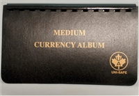 Medium Currency Album - 4x7" contains 10 pages for Paper Money