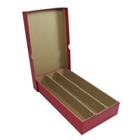 10 inch Storage Box for cardboard 1.5 x 1.5 holders - Triple Row (Red)