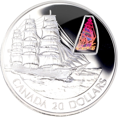 2002 Canada $20 Transportation Ship - William Lawrence Sterling Silver