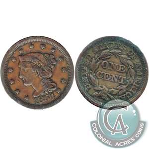 1854 USA Cent Fine (F-12)