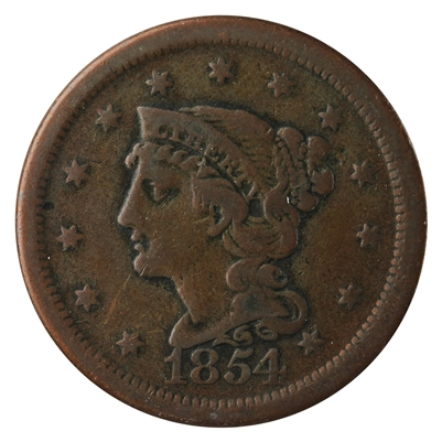 1854 USA Cent F-VF (F-15)