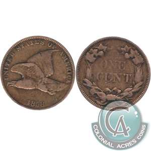 1858 Large Letters USA Cent F-VF (F-15) $