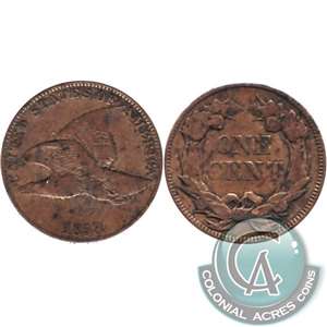1858 Large Letters USA Cent VG-F (VG-10)