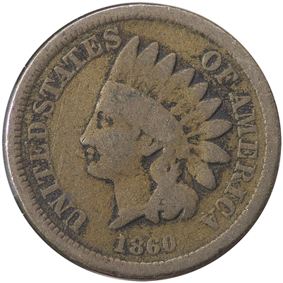1860 Broad Bust USA Cent G-VG (G-6)