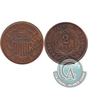 1865 USA 2-cents VF-EF (VF-30)