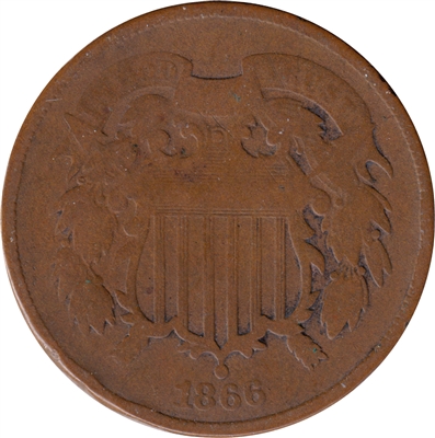 1866 USA 2-cents Good (G-4)
