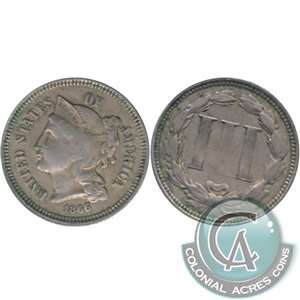 1866 Nickel USA 3 Cents F-VF (F-15)