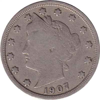 1907 USA Nickel Very Good (VG-8)