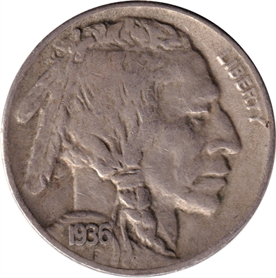 1936 D USA Nickel VF-EF (VF-30)