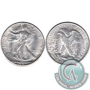 1947 D USA Half Dollar AU-UNC (AU-55)