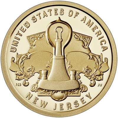2019-D New Jersey USA American Innovation Dollar Brilliant Uncirculated (MS-63)