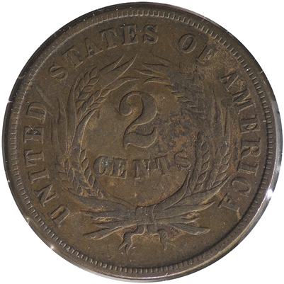 1870 USA 2 Cents Fine (F-12) $