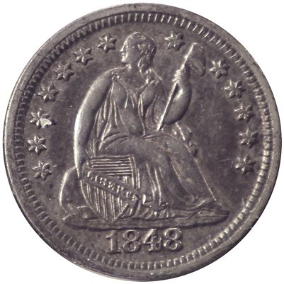 1848 Medium Date USA Half Dime EF-AU (EF-45) $