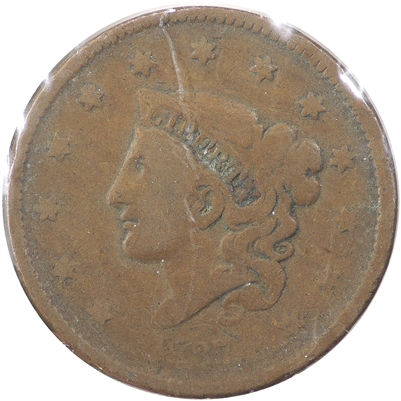 1837 Small Letters USA Cent VG-F (VG-10)