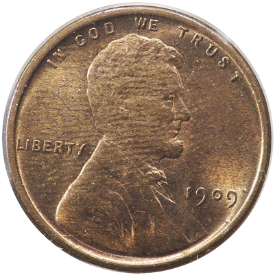 1909 VDB USA Lincoln Cent Brilliant Uncirculated Red & Brown (MS-63)