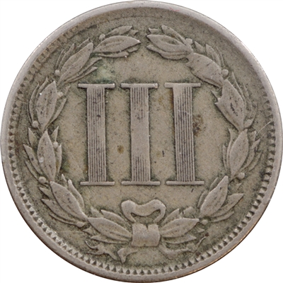 1865 USA 3 Cent Very Fine (VF-20)