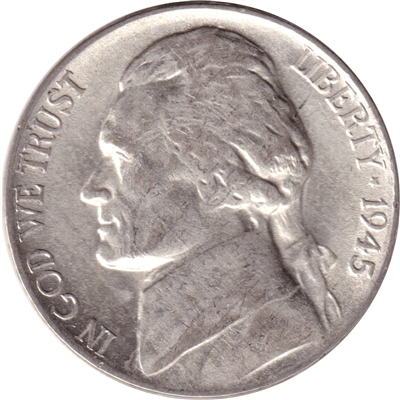 1945 P Silver USA Nickel EF-AU (EF-45)