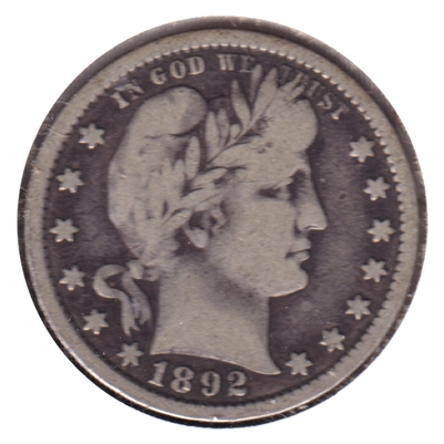 1892 USA Quarter VG-F (VG-10)