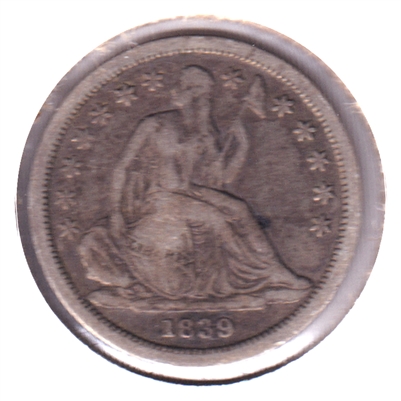 1839 USA Dime F-VF (F-12) $