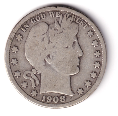 1908 D USA Half Dollar G-VG (G-6)