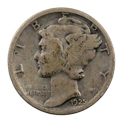 1925 D USA Dime Circulated