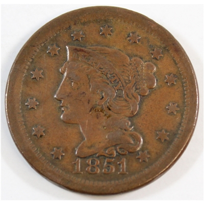 1851 USA Cent VF-EF (VF-30) $