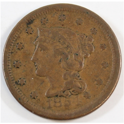 1854 USA Cent VF-EF (VF-30) $