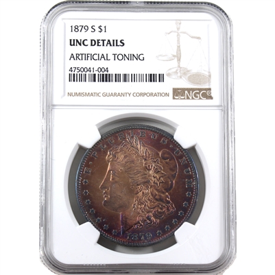 1879 S USA Dollar NGC Certified UNC Details (Artificial toning)