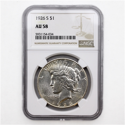 1926S USA Dollar NGC Certified AU-58