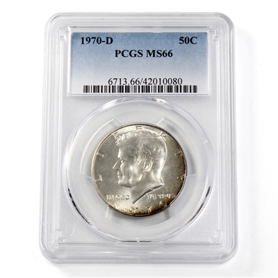 1970D USA Half Dollar PCGS Certified MS-66