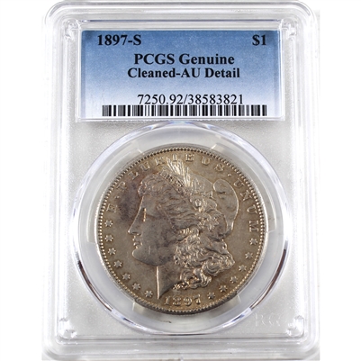 1897 S USA Dollar PCGS Certified AU Details (cleaned)