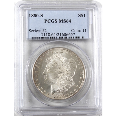 1880 S USA Dollar PCGS Certified MS-64