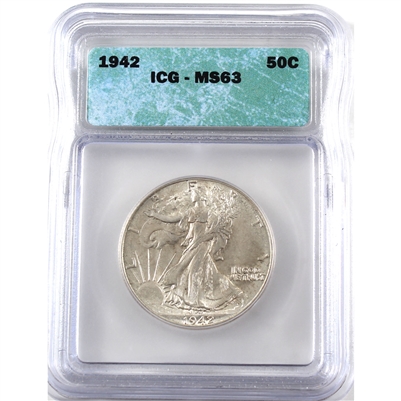 1942 USA Half Dollar ICG Certified MS-63