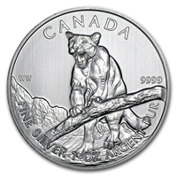 2012 Canada $5 Wildlife - Cougar 1oz. Silver (No Tax) May be slightly toned