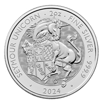 2024 Great Britain 5-Pound Royal Tudor Beasts: Seymour Unicorn 2oz .9999 Silver (No Tax)