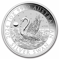 2024 Australia $1 Swan 1oz. .9999 Fine Silver Coin (No Tax)