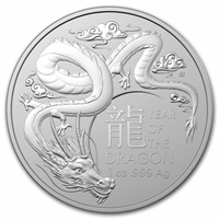 2024 Australia $1 Lunar Year of the Dragon 1oz. .9999 Silver (No Tax)