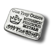 Monarch Hand Poured 1oz. .999 Fine Silver Bar (No Tax)