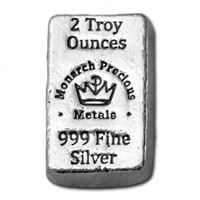 Monarch "Little Chunky" 2oz. Fine Silver Bar (No Tax)