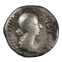 Ancient Rome 161-175AD Faustina JR Silver Denarius Very Good (VG-10) $