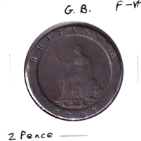 Great Britain 1797 2 Pence F-VF (F-15) (L)