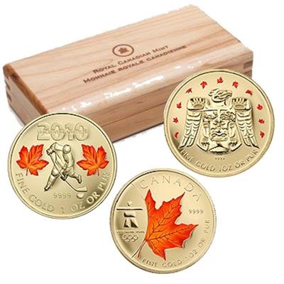 2007-2010 Canada $50 Special Edition Olympic Gold Coin Set (TAX Exempt)