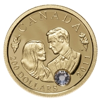 2011 Canada $200 Wedding of HRH Duke & Duchess of Cambridge 22K Gold